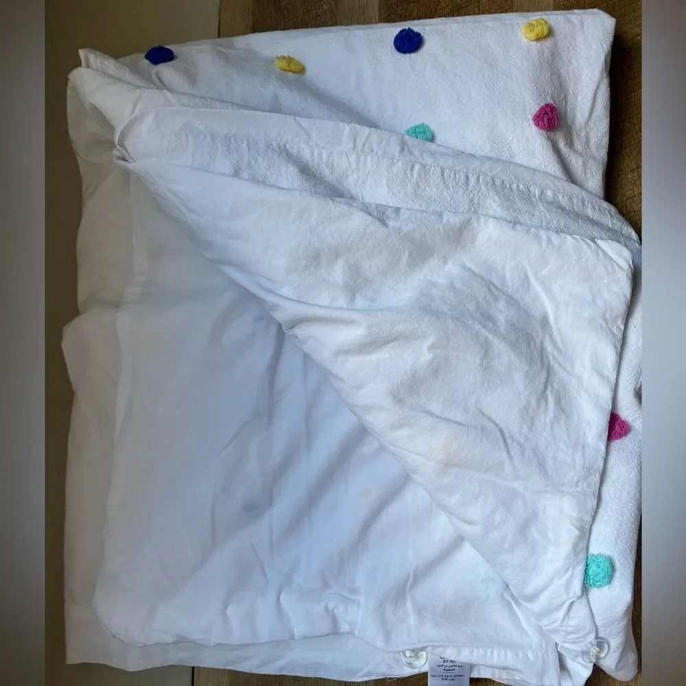 Pottery Barn Teen Twin Colorful Polka Dot Duvet Cover